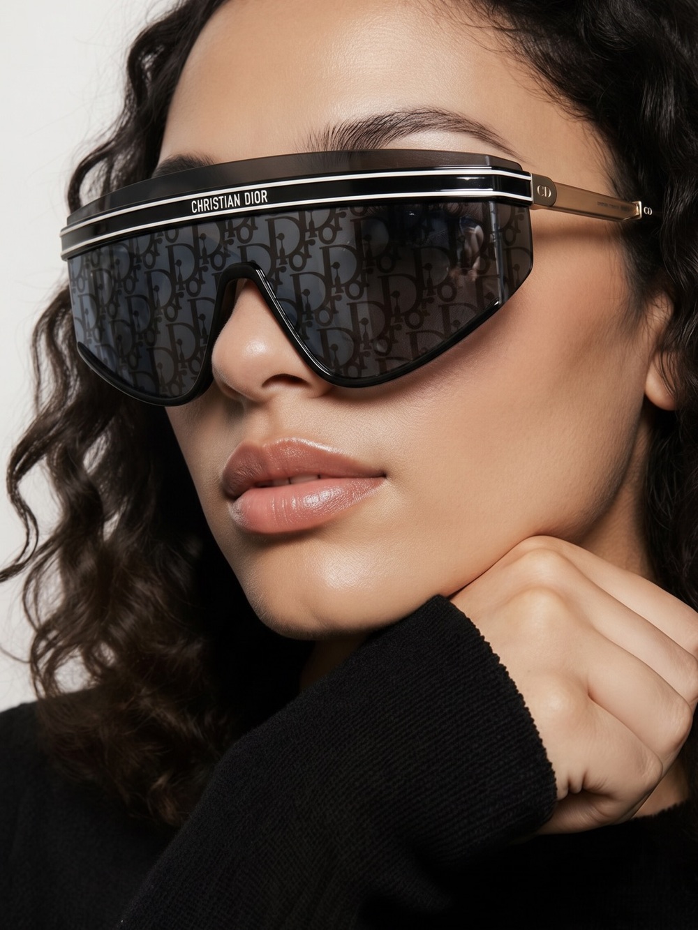 Shield Logo Sunglasses — Black & gray
